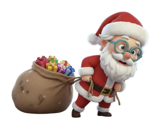 Prof. Lumus as Santa Claus